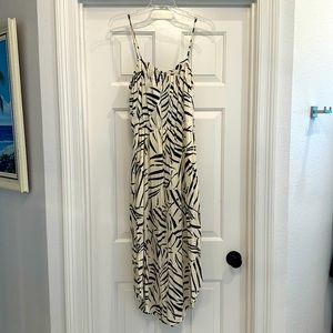 Mid length zebra print dress